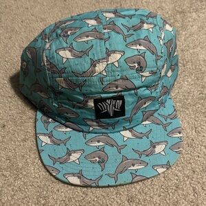 Serengetee 5 Panel Hat Shark Fabric